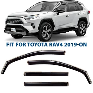 Rain Guards Vent Visors Shade for 2019-2025 Toyota RAV4 SHATTERPROOF - Picture 1 of 6
