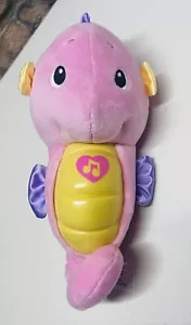 Fisher Price Soothe and Glow Pink Seahorse Music Light Up 10" Stuffed Animal Toy - Picture 1 of 9