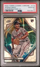 2022 Topps Cosmic Chrome Josiah Gray Superfractor 1/1 PSA 10