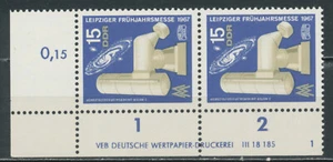 RDA 1967 Mi.-Nr. 1255 DV FN 1 (2) esquina esquina nota de impresión nuevo / ** - Imagen 1 de 1