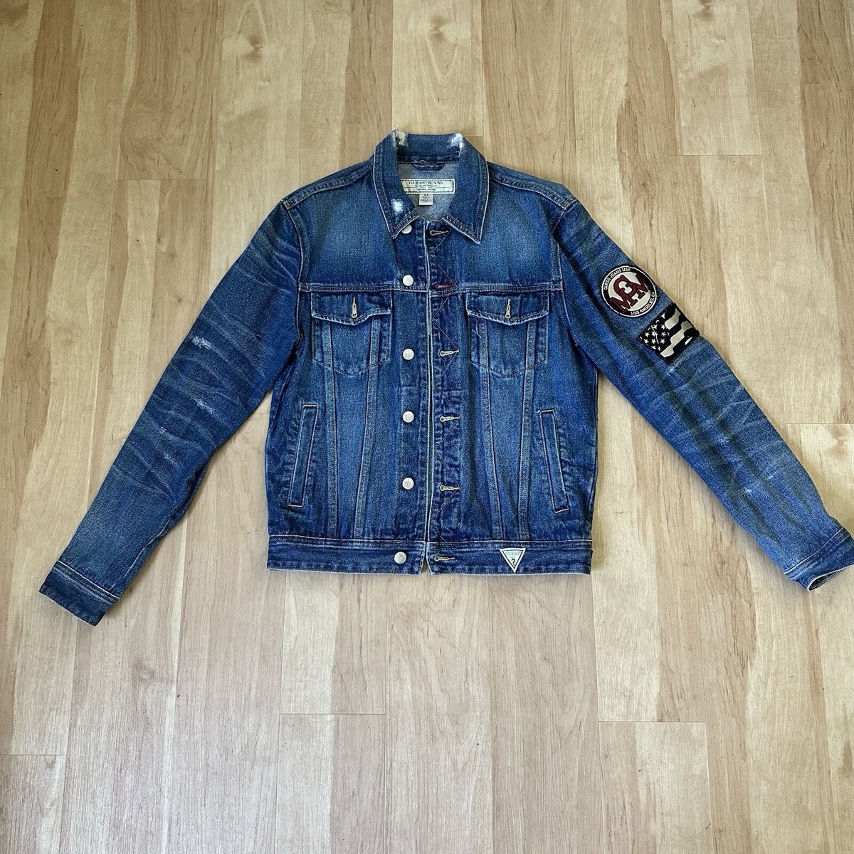 Chaquetas Guess Eco Denim Moto Hombre Azules Blancas Mujer GUESS