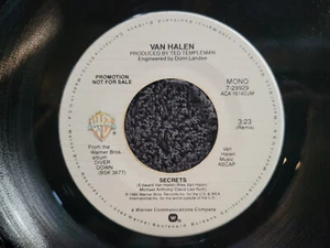 VAN HALEN SECRETS WHITE LABEL PROMO WLP - Picture 1 of 2
