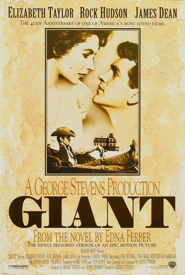 Giant movie poster print (a) : James Dean, Elizabeth Taylor : 11 x 17