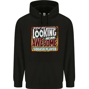 An Awesome Squash Player Mens 80% Cotton Hoodie - Picture 1 of 29