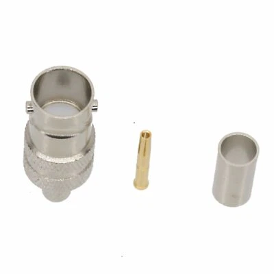 Connector BNC Female Jack Coaxial FOR 3C-2V LMR195 RG58 RG302 Cable 75ohm - Image 1 of 4