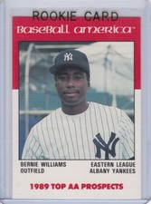 BERNIE WILLIAMS ROOKIE CARD 1989 Top AA Prospects Albany Yankees RARE MINOR RC
