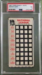 1967 TOPPS PUNCH-OUTS JIM RAY HART PSA 3 SAN FRANCISCO GIANTS TEST ISSUE