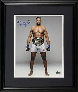 FRANCIS NGANNOU Autograph SIGNED 11x14 UFC PHOTO FRAMED BECKETT WITNESSED  - Picture 1 of 12