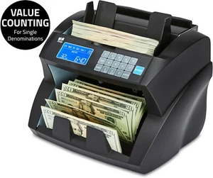 Máquina detectora de falsificaciones contador de billetes dinero en efectivo conteo de divisas - Imagen 1 de 12