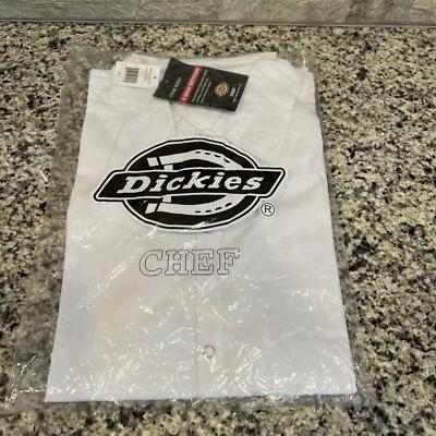 Camisa Dickies Cook Manga Corta Con Botones a Presión 2XL DC127 Blanca Nueva Con Etiquetas Foto 1 de 3