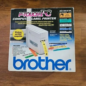 VINTAGE Brother PT-PC P-Touch Computer PC Grafik Etikettendrucker Neu im Karton BRANDNEU - Bild 1 von 5