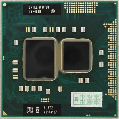 Intel Core i5-450M SLBTZ 2.4GHz to 2.667MHz 3MB Socket G1 Laptop CPU Processor - Image 1 of 2