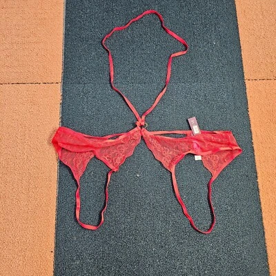 Adore Me Crotchless Danielle Bikini Plus Red 2X Panties Valentines V1a - Image 1 of 4