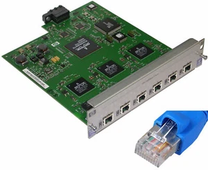 NETWORKCARD LAN-CARD HP PROCURVE 6 PORT GIGABIT 10/100/1000 MODUL J4863A - Bild 1 von 4