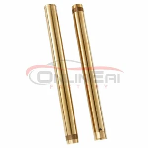 Par de tubos interiores de horquilla delantera dorados para Kawasaki ZX-7R ZX-7RR 1,25 mm 478 mm 43 - Imagen 1 de 5