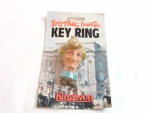 Vintage Original Spitting Image Key Ring HRH Princess Diana 1988 Mint On Card - Picture 1 of 6