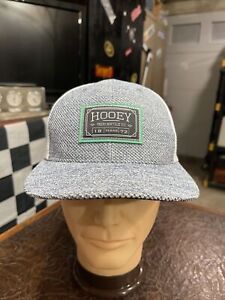 Hooey Men's Doc 5-Panel Grey/White Flex Fit Cap 2202BL-WH
