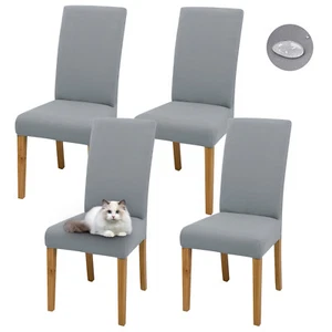4 Stück Stuhlhussen Stuhlbezug Stuhlüberzug Stretch Hussen für Esszimmerstühle - Bild 1 von 8