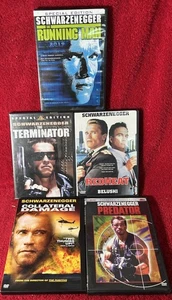 Arnold Schwarzenegger 6 DVD Lot Terminator running man Predator Red Heat Damage - Picture 1 of 7
