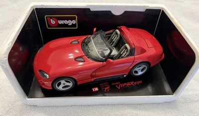 Burago escala 1/18 fundido a presión - 3025 Dodge Viper RT/10 1992 rojo con caja Foto 1 de 4