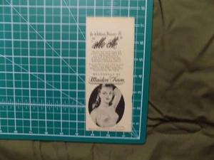 1946 PRINT AD MAIDEN FORM BRASSIERS IN BETWEEN BOSOMS - Picture 1 of 1