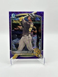 2025 Bowman Chrome - Ethan Salas BCP-169 Purple Wave Refractor #/250 - Bild 1 von 2