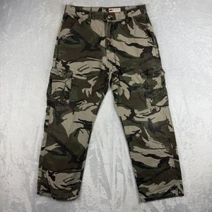 Pantalones Wrangler Para Hombre 32x30 Marrón Camuflaje Carga Bosque Camuflaje Relajado Recto - Imagen 1 de 10