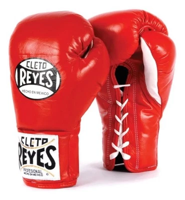 RARO Guantes de Boxeo Profesionales Rojos CLETO REYES Con Cordones Sparring Mexicanos 10oz Foto 1 de 3