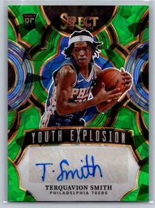 2023-24 Panini Select Green Ice Terquavion Smith YE-SMI RC Auto Youth Explosion - Imagen 1 de 2
