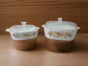 Corning Ware Vintage 4Qt & 2Qt Spice of Life Casserole With Lids A-84-B, A-2-B  - Picture 1 of 16