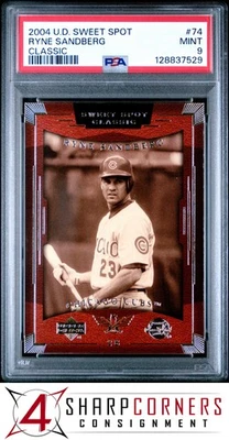 2004 UPPER DECK SWEET SPOT CLASSIC #74 RYNE SANDBERG HOF POP 1 PSA 9 - Imagem 1 de 3