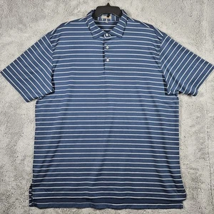 Neu ohne Etikett Peter Millar Herren 2XL XXL Sommer Komfort 4E blau gestreift Performance Polo - Bild 1 von 12