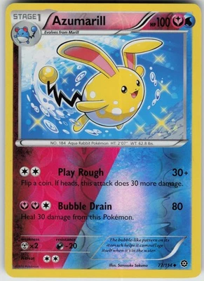 Azumarill 77/114 Uncommon NM Reverse Holo - XY - Steam Siege - Image 1 of 2