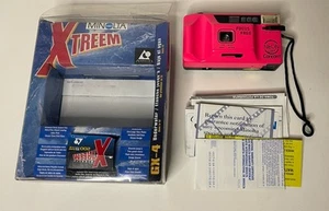 Macchina fotografica vintage Minolta Xtreem Concord GX-4 Neon Lites rosa subacquea 38 mm F5,6 - Foto 1 di 23