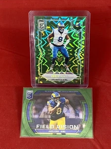 Tarjeta RAMS Jared Vers SP 2025 SERIE #/999 Panini Elite Field Vision NFL VERDE - Imagen 1 de 11