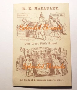 Carta commerciale vittoriana 1870 cioccolato pasticceria ristorante donna salone P146 - Foto 1 di 5