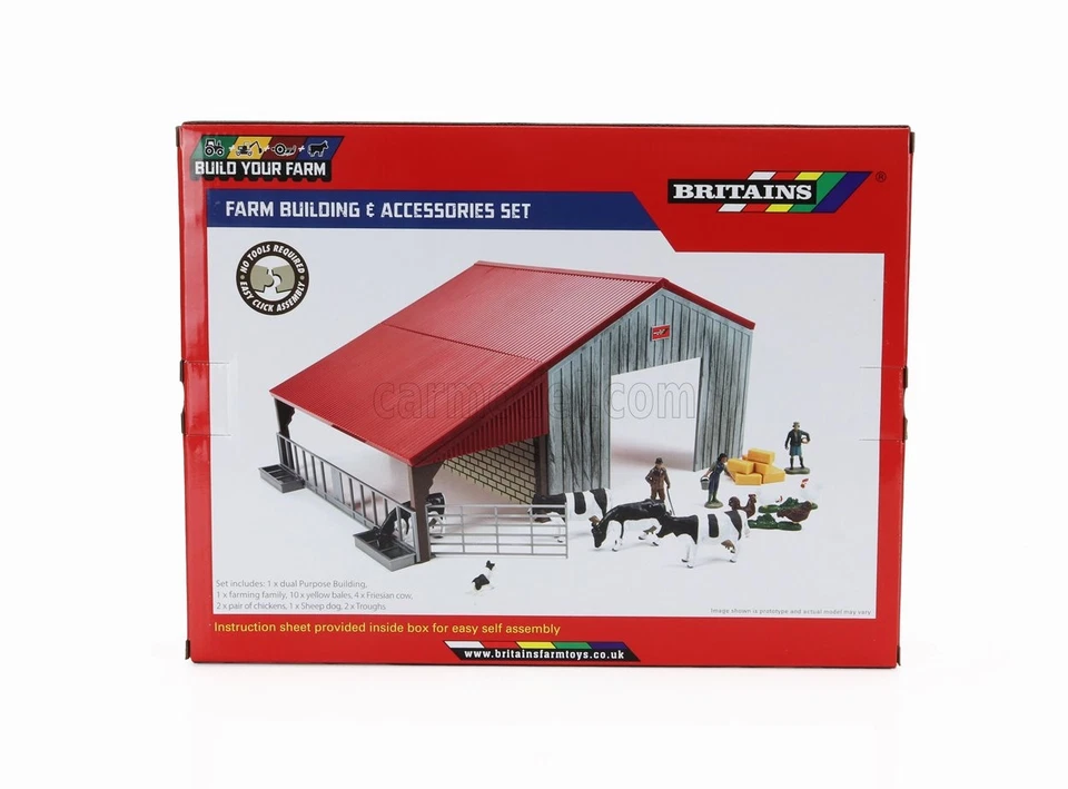 1/32 BRITAINS - ACCESSORIES - FARM BUILDING - DIORAMA STALLA CON ANIMALI 43388 - Immagine 1 di 1
