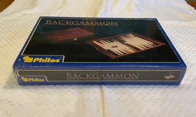 Philos Backgammon 30 cm Holz Koffer Gesellschaftsspiel Neu OVP Eingeschweißt - Bild 1 von 3