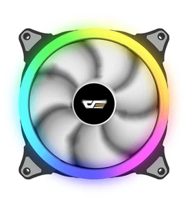 Darkflash CS140 2in1, 140mm RGB Case Fan - 1100 RPM, 43 CFM, (*2 fans) - Picture 1 of 7