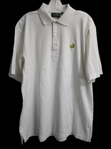 Augusta National Masters Golf Shirt Mens Large White Amen Corner Pima Cotton PGA - Picture 1 of 24