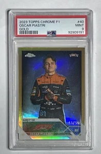 2023 Topps Chrome F1 Oscar Piastri Gold /50 RC PSA 9 - Picture 1 of 2