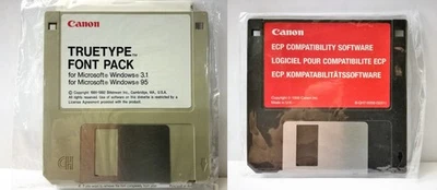 2 CANON TRUETYPE FONT PACK FOR MICROSOFT WINDOWS 3.1 FLOPPY DISK 3.5" FDD 1992 - Image 1 of 3