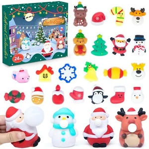 Advent Calendar 2024 with 3 Cute Jumbo and 21 Mochi Squishy Toys - 24 Days Ch... - Picture 1 of 7