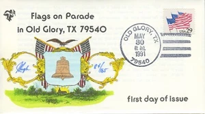 #2531 Flags on Parade 84/165, single Hugh Hand-painted Cachet - Picture 1 of 1