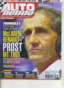 AUTO HEBDO n°2133 27/09/2017 ALAIN PROST Visite RENAULT ENSTONE BOURDAIS - Picture 1 of 1