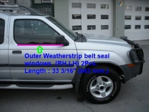 2003 Fit for Nissan Xterra Weatherstrip belt Outer Window Glass Rubber Frontier2 - Picture 1 of 10