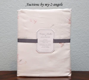 NEW Pottery Barn Kids Monique Lhuillier ETHEREAL BUTTERFLY SATEEN Twin Sheet Set - Picture 1 of 1
