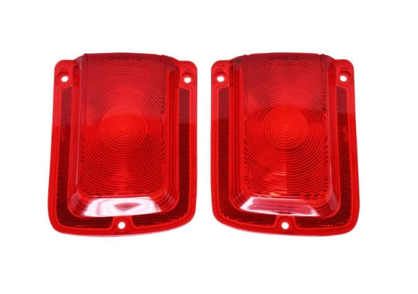 Chevrolet Chevelle 1965 lente de luz trasera roja sin moldura cromada (par) Foto 1 de 1