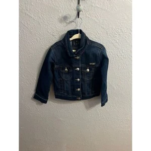 Girl blue jean jacket size 4T DKNY - Picture 1 of 6