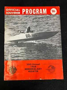 1968 SOUTHERN CALIFORNIA SPEEDBOAT CLUB MEMORIAL DAY REGATTA SOUVENIR PROGRAM - Picture 1 of 4